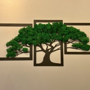 Obraz dekoracyjny drzewo z mchem chrobotkiem, 80×38 cm