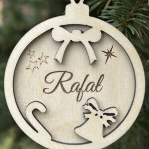 Drewniana bombka 3d personalizowana